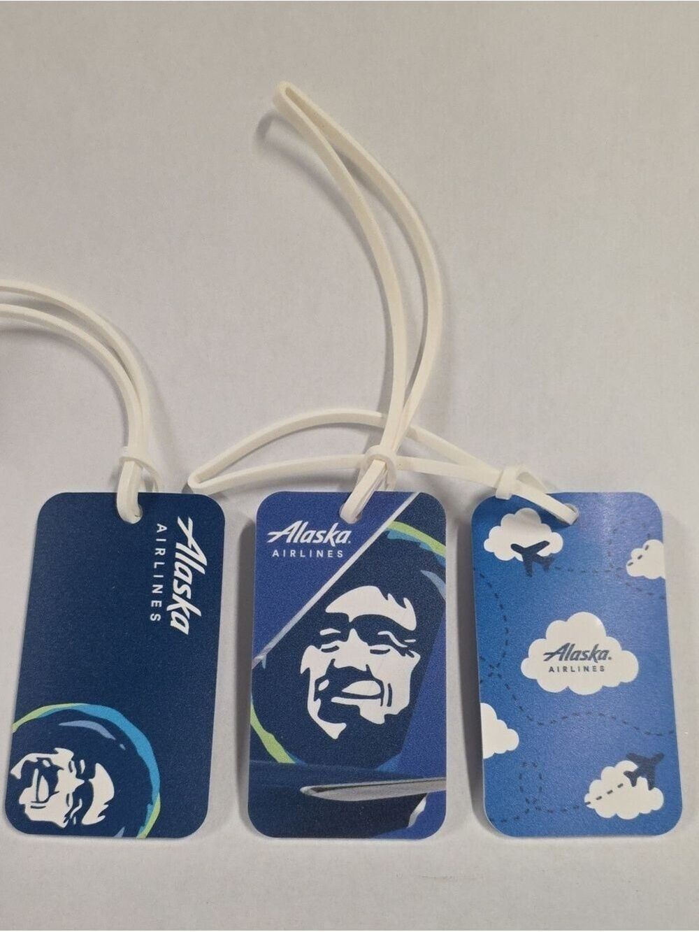 Alaska Airlines Luggage Tags (3) Like New